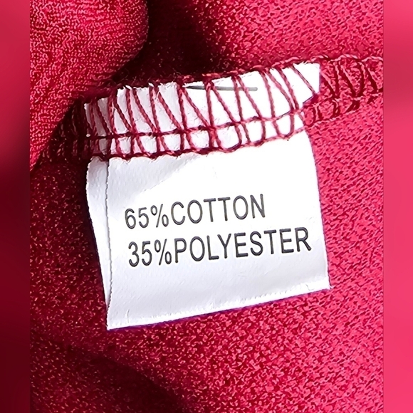 NWOT RED Bodycon Faux Wrap Midi Dress MEDIUM Holiday Party Dress - Picture 5 of 6